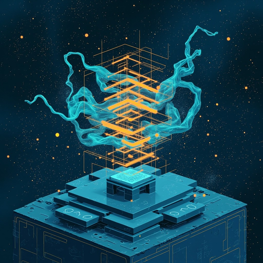 AI coding agent concepto abstracto