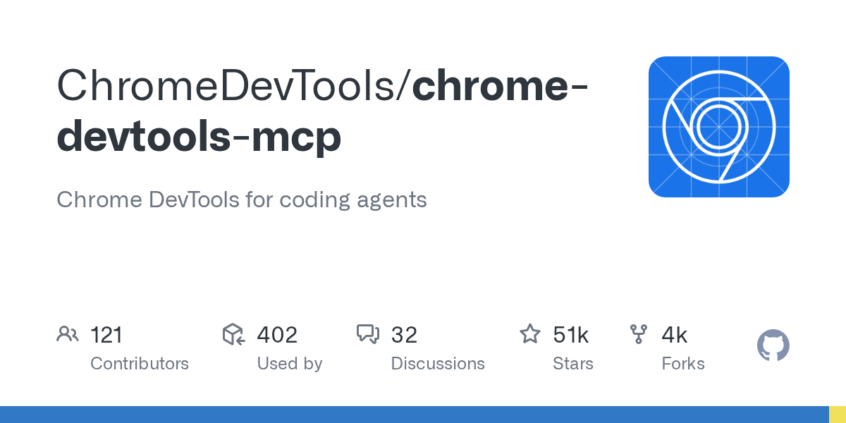 Chrome DevTools MCP — servidor MCP oficial para que los agentes de código controlen Chrome